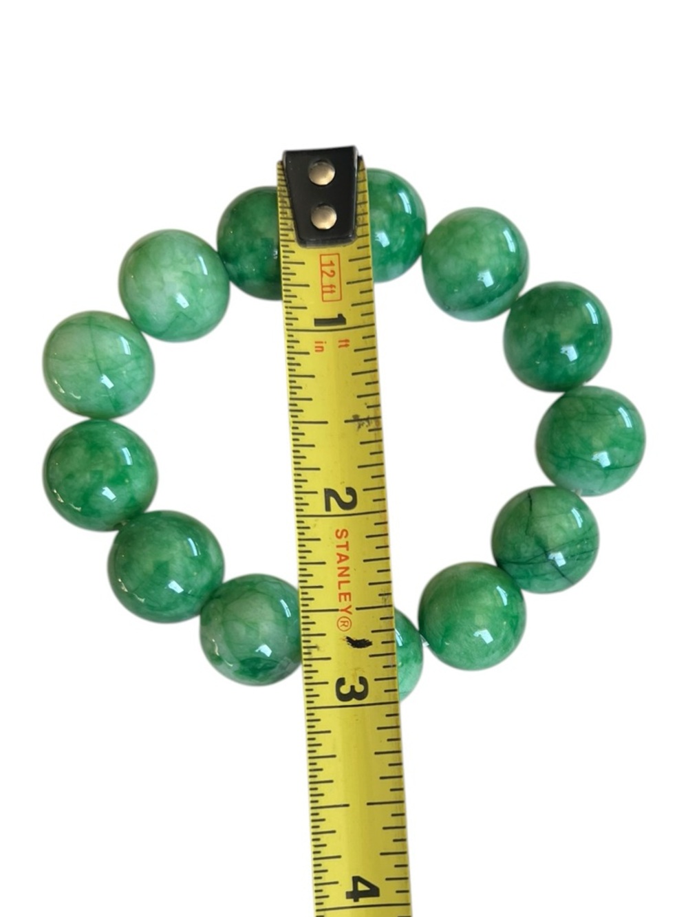 8 Piece Green Jewelry Lot Beaded Necklace Earrings Bangle Bracelets - Picture 5 of 12